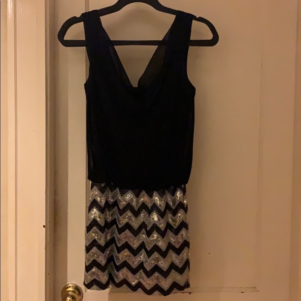 Black mini dress